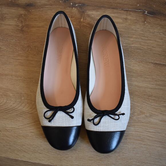 J. Crew Zoe Ballet Cap Toe Ballet Flat Moroccan Sand - Picture 1 of 6